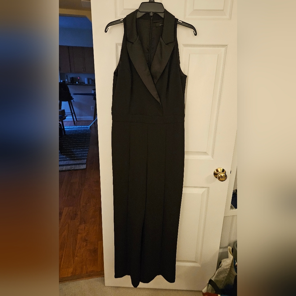 White House Black Market Black Sleeveless Jumpsuit